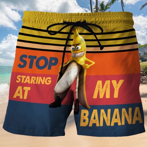 KeKe Funny Cock Banana Printed Swimwear Swim Shorts Trunks B HF3211-03-03 KeKe Funny Cock Banana Printed Swimwear Swim Shorts Trunks B HF3211-03-03