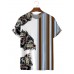 Men's Classic Stripes and Skull Print T-Shirt