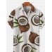 Men's Hawaiian Coconut Print Casual Short Sleeve Shirt